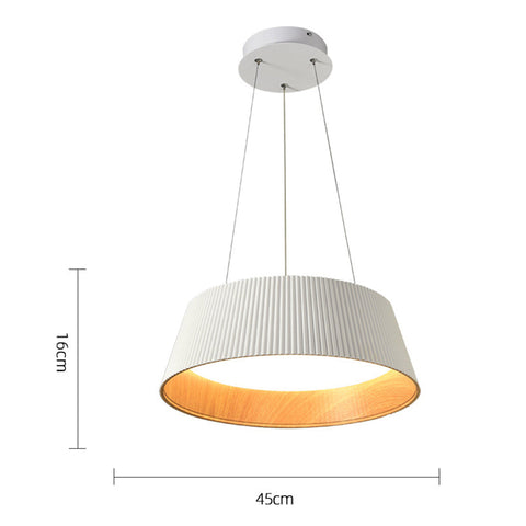 Ribbed Pendant Light with Integrated LED