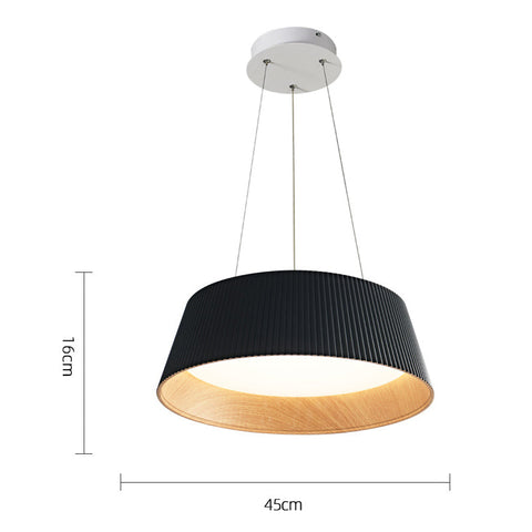 Ribbed Pendant Light with Integrated LED