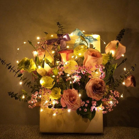LED Bottle Fairy Lights with Flexible Copper Wire and Battery Power