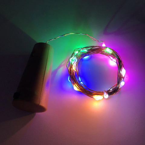 LED Bottle Fairy Lights with Flexible Copper Wire and Battery Power