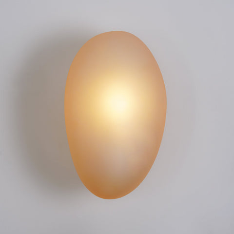 Hand-Blown Bubble Glass Wall Lamp with Sculptural Shade