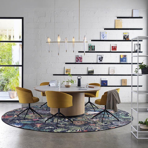 Chandelier with Origami Bird Shades and Branching Metal Frame