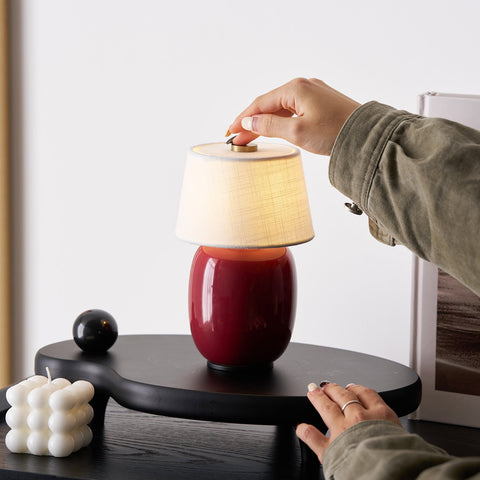 Petite Battery Operated Table Lamp Cordless Bedside Lamp with Design