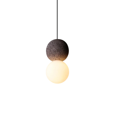Stone Sphere Pendant Light