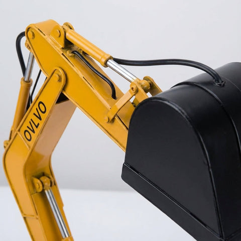 Excavator Inspired LED Desk Lamp with USB Power and Industrial Style Design