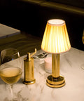 Rechargeable Fabric Shade Table Lamp with Touch Control — product view