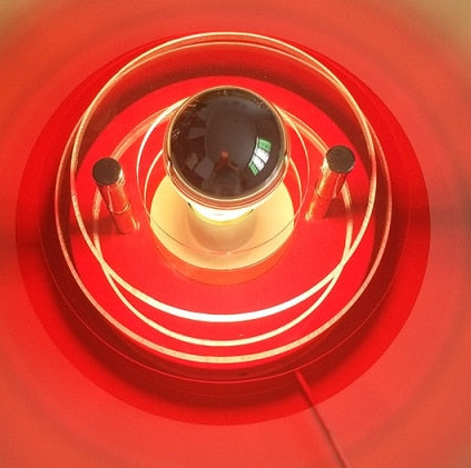 Wall Light with Layered Acrylic Discs and Retro Geometric Styling