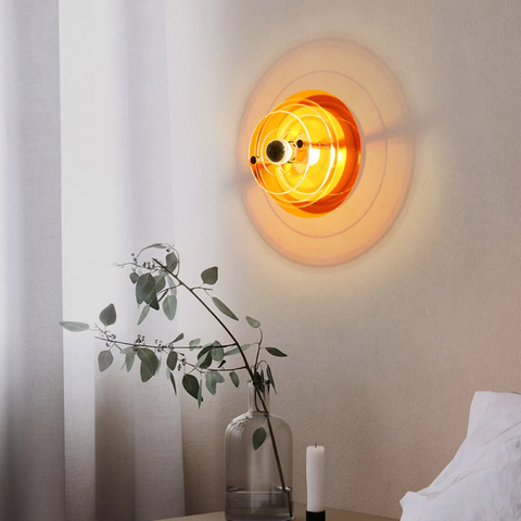 Wall Light with Layered Acrylic Discs and Retro Geometric Styling