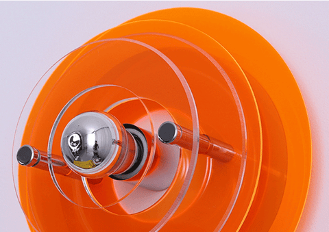 Wall Light with Layered Acrylic Discs and Retro Geometric Styling