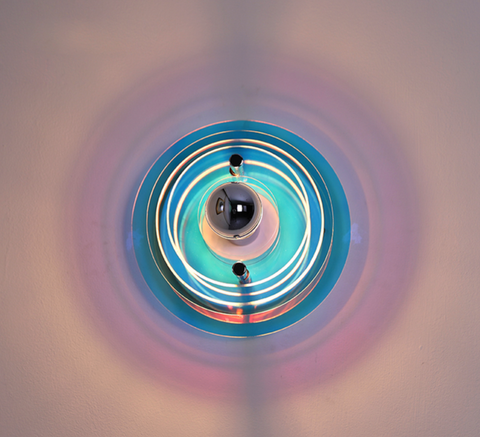 Wall Light with Layered Acrylic Discs and Retro Geometric Styling