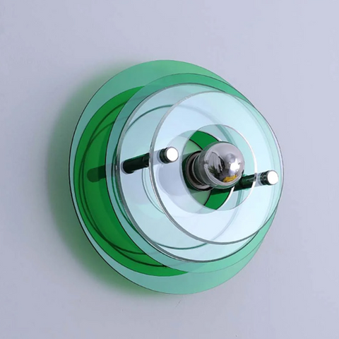 Wall Light with Layered Acrylic Discs and Retro Geometric Styling