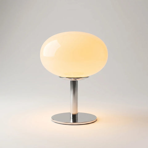 Cordless LED Table Lamp with Oval Shade and Touch Dimming