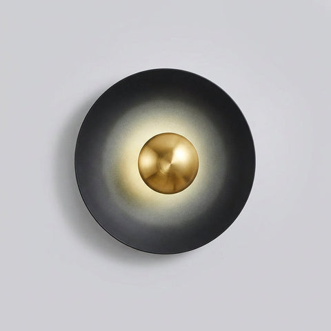 Round Halo LED Wall Sconce with Integrated Lighting for Modern Interior Decor
