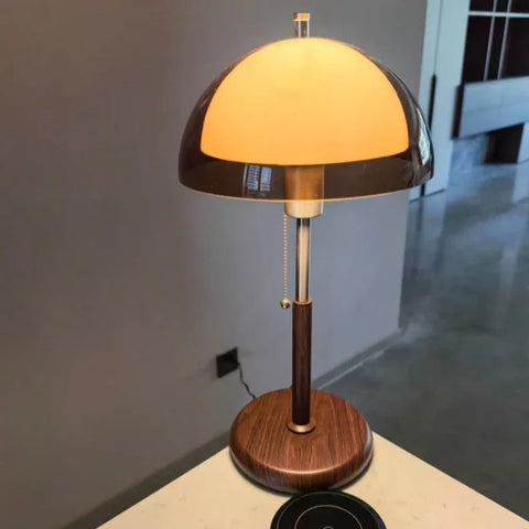 Dome Shade Table Lamp with Pull-Chain Switch