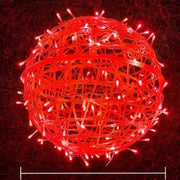 LED Hanging Ball Light with Woven Shade for Indoor and Outdoor Use