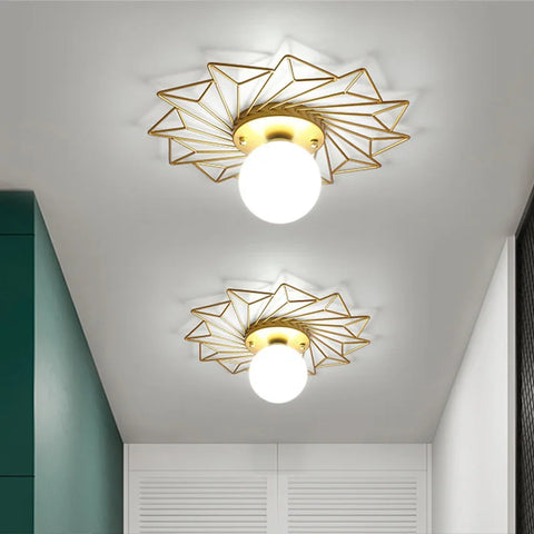 Nature-Inspired LED Flush-Mount Ceiling Light