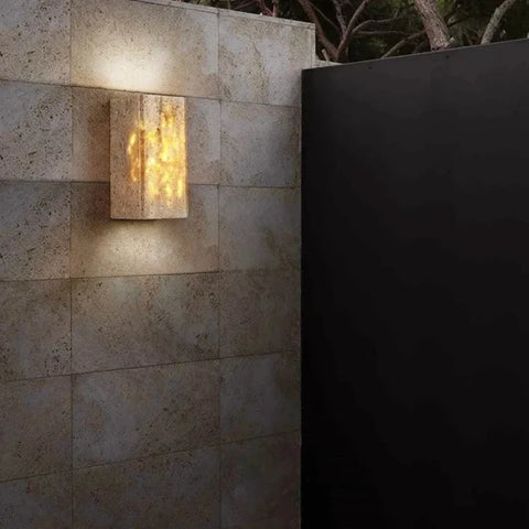 Travertine Stone LED Wall Light