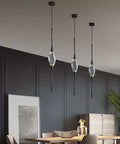 Crystal Pendant Light with Copper Frame