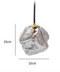 Glass Pendant Light in Amber or Smoked Gray