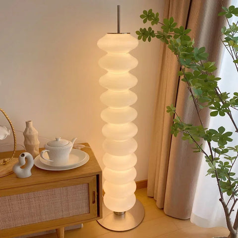 Tandem LED Floor Lamp with Paired Horizontal Light Heads