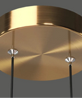 Gold-Tone LED Pendant with Clear Shade