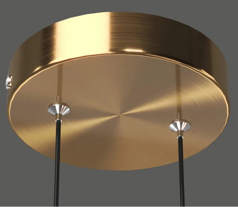 Gold-Tone LED Pendant with Clear Shade