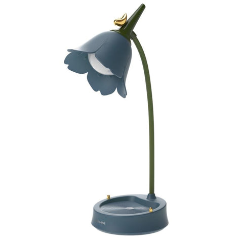 Floral LED Desk Lamp with Touch Control, Three Light Settings, Rechargeable Battery and Flexible Stem