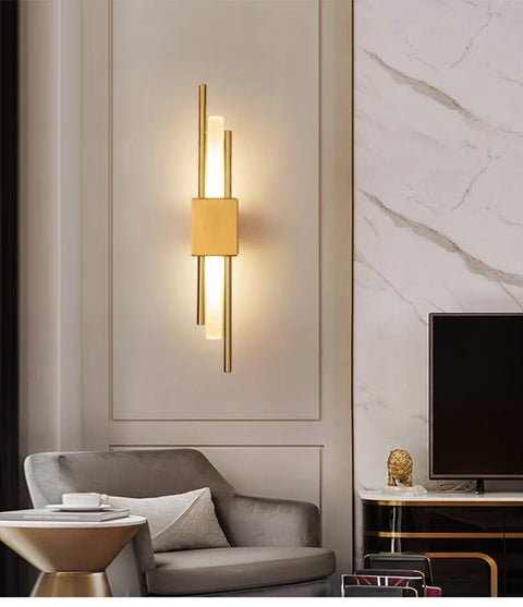 Modern LED Wall Sconce with Staggered Rod Design