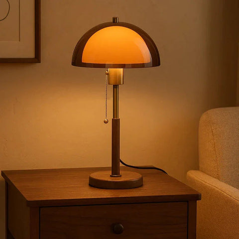 Dome Shade Table Lamp with Pull-Chain Switch