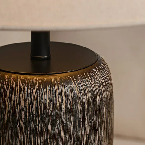 Ceramic Column Floor Lamp with Tapered Column Base