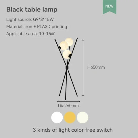 Moon Globe Floor Lamp with Globe and Tripod Form