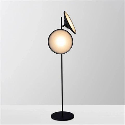 Bulat LED Floor Lamp with Stacked Globe Form in Metal and Acrylic