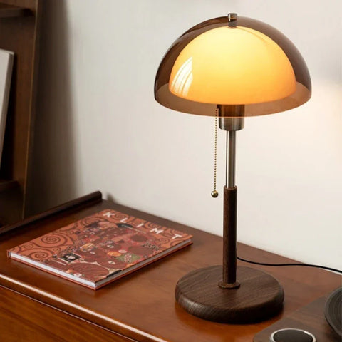 Dome Shade Table Lamp with Pull-Chain Switch