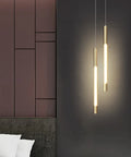 Gold-Tone LED Pendant with Clear Shade