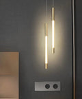 Gold-Tone LED Pendant with Clear Shade