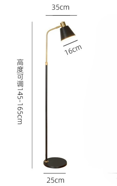 Adjustable Reading Floor Lamp with Angled Reading Shade