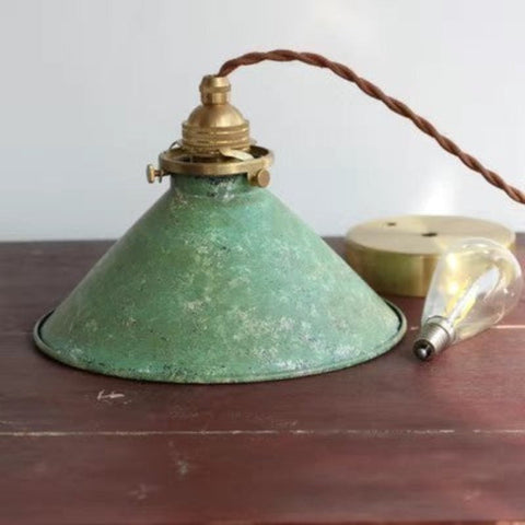Vintage Metal Cone Pendant Light
