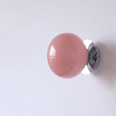 Glass Globe Wall Sconce with Plug-In or Hardwired Setup
