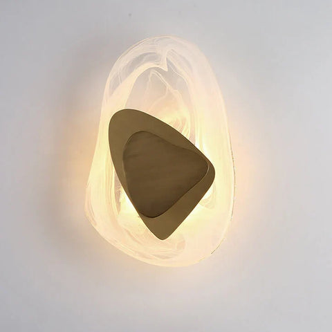 Wall Light with Sculptural Water-Ripple Diffuser