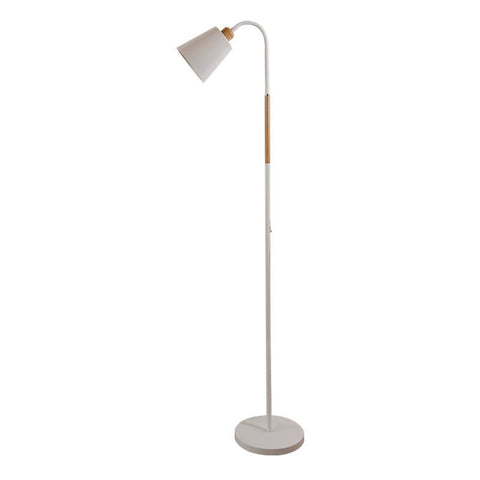 Minimalist Floor Lamp with Curved Neck and E27 Socket
