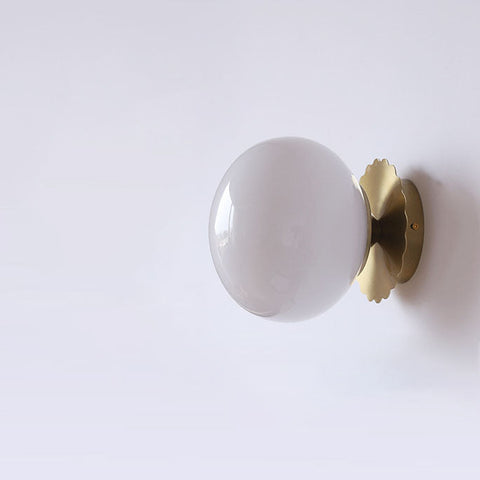 Glass Globe Wall Sconce with Plug-In or Hardwired Setup