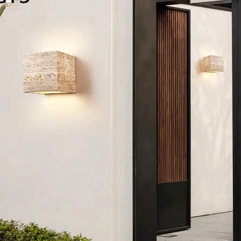 Travertine Stone LED Wall Light