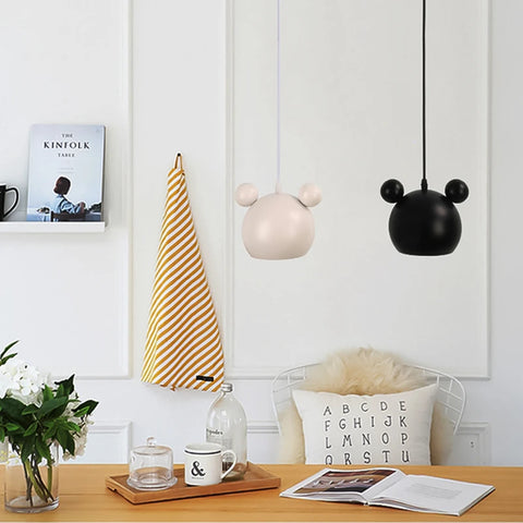 Mickey Pendant Light with Mouse-ear Pendant Silhouette