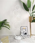 Five-Ring LED Floor Lamp with Touch Control — product view