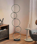 Five-Ring LED Floor Lamp with Touch Control — product view