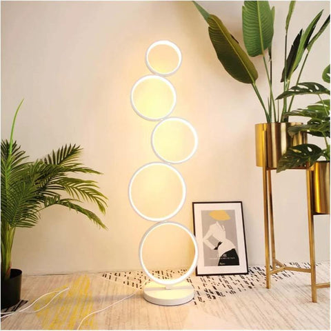 Five-Ring LED Floor Lamp with Touch Control — product view