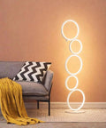 Five-Ring LED Floor Lamp with Touch Control — product view