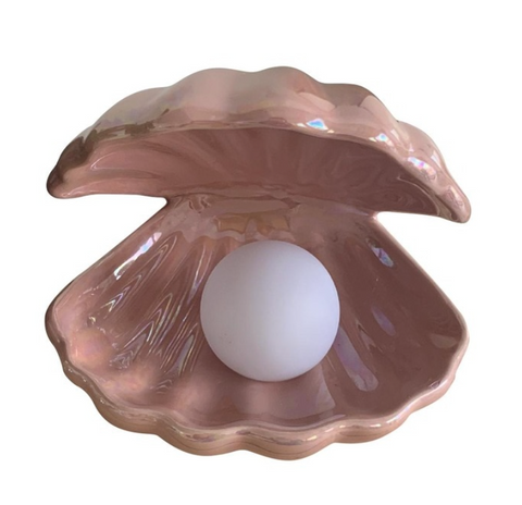 Ceramic Shell Night Light with Removable Pearl Lamp