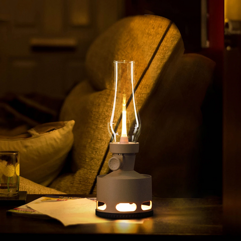 LED Lantern with Rechargeable Battery and Dimmable Oil Lamp Design