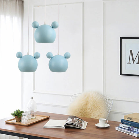 Mickey Pendant Light with Mouse-ear Pendant Silhouette